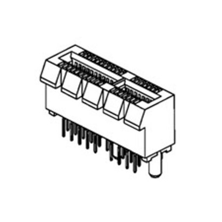 Molex Card Edge Connector, 36 Contact(S), 2 Row(S), Female, Straight, 0.039 Inch Pitch, Solder Terminal, 877159005